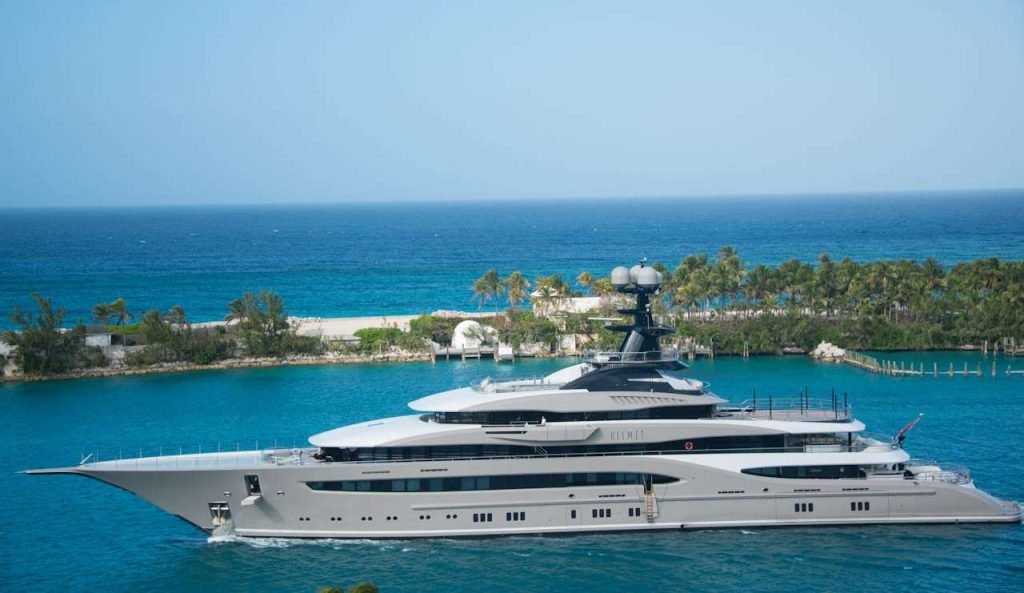 A yacht in the Bahamas.