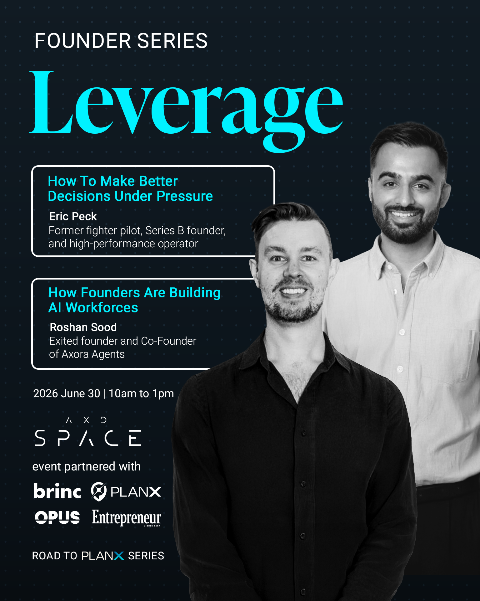 Founder Series: Leverage, a Road to PlanX session