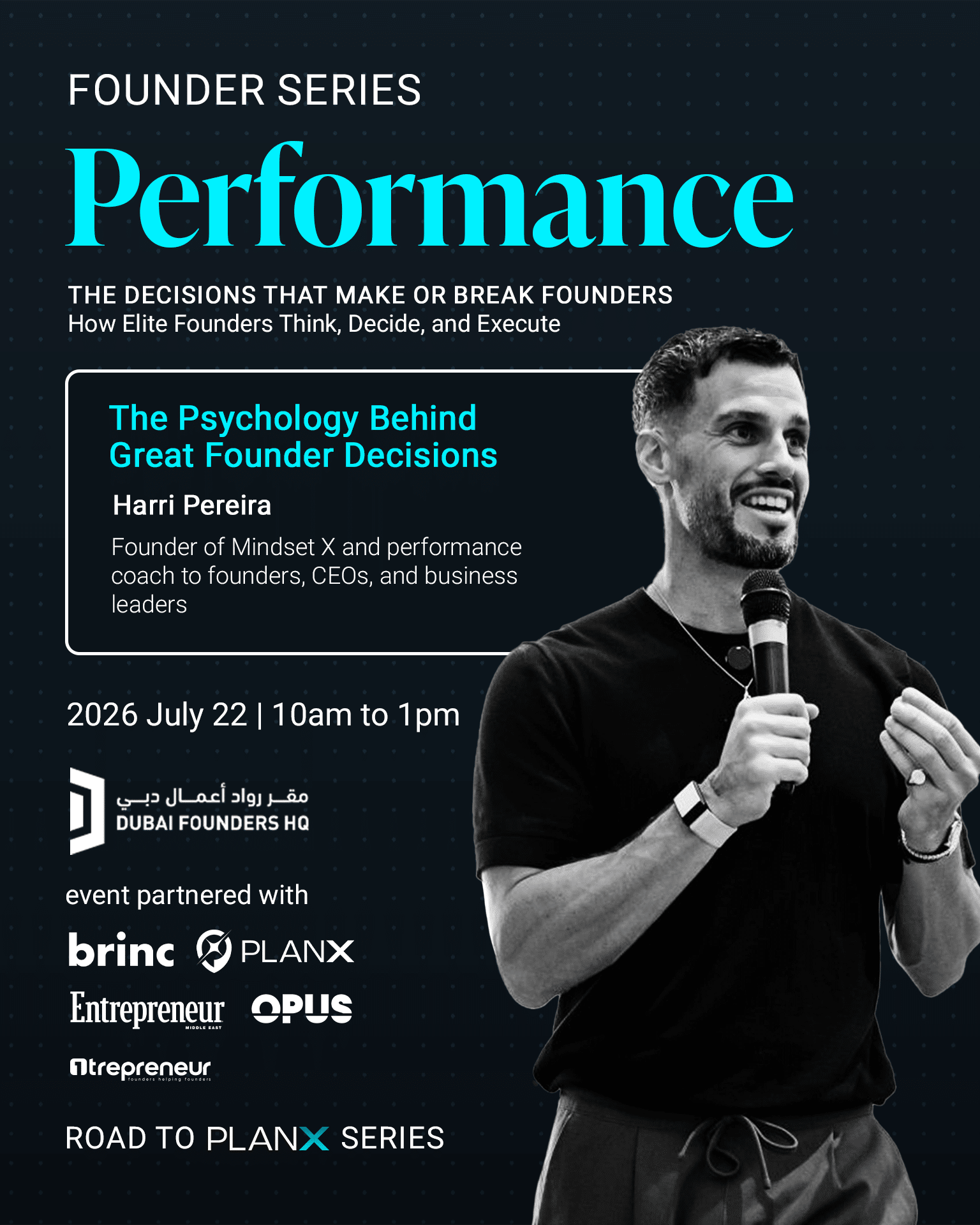 Founder Series: Performance, a Road to PlanX session